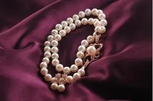 FREE SHIPPING VIA DHL Counters quality goods Round 9-10MM A1AA Natural Freshwater Pearl Necklace 925 silver gold crystal series | Украшения