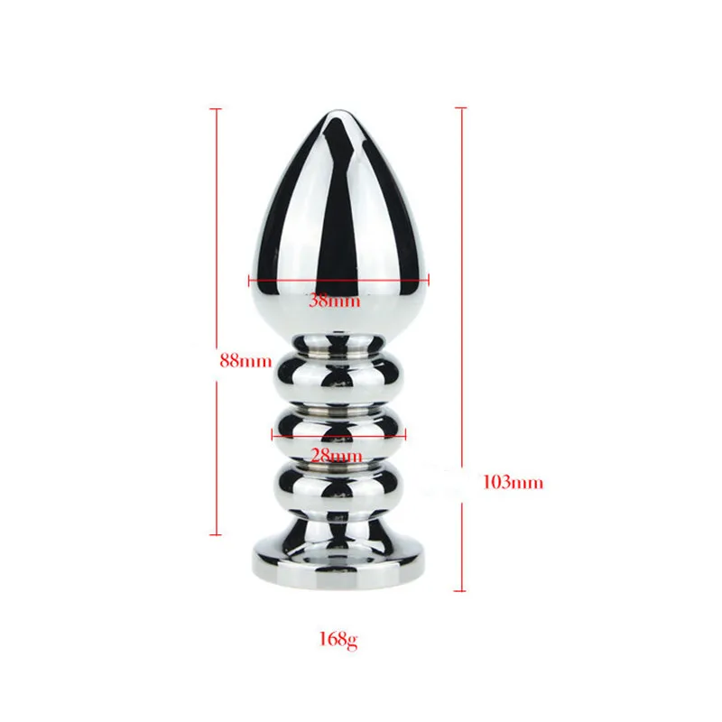 168G Large size metal jeweled huge butt plug steel crystal anal beads 13 color for choose Adult Sex Toys Women and Men | Красота и