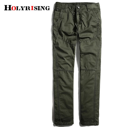 Holyrising, Мужские штаны, хлопок, для отдыха, панталоны, Hombre, с карманами, тактические штаны, для улицы, на молнии, брюки, размер 29-38, 18765-5 - Цвет: Dark Green