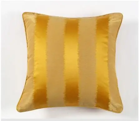 retro European golden yellow striped printed cushion cover pillowcase sofa lumbar pillow cover for backrest