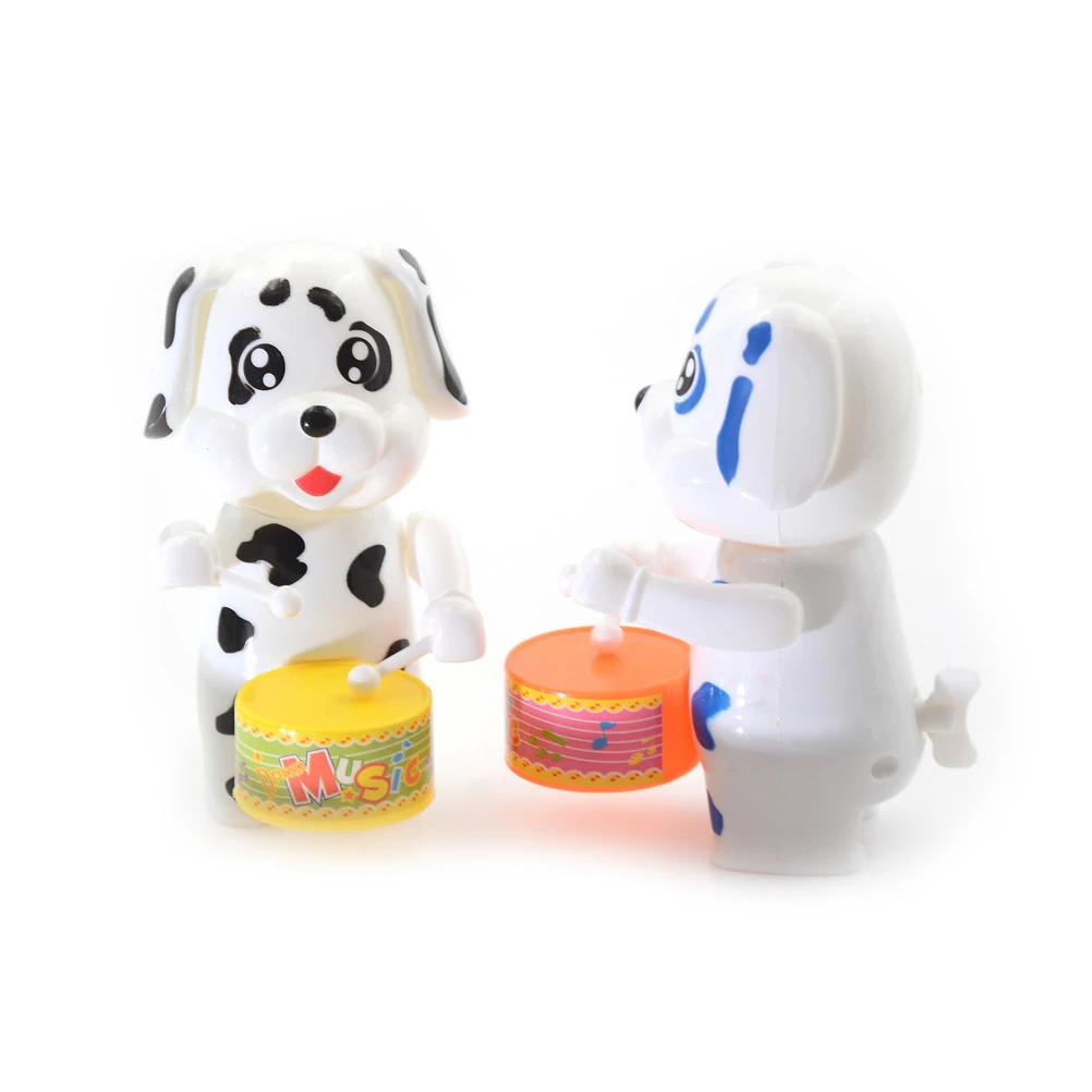 Забавная Милая 1 шт. детская игрушка для барабанов с собачкой заводная
