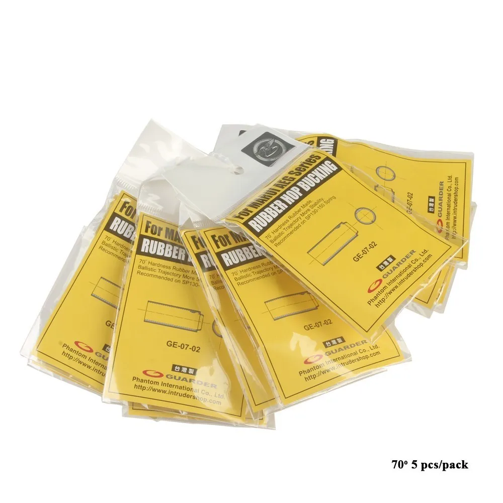 70 Hardness 5pcs Армия Подлинная Тайвань Guarder Улучшенная хоп Up Bucking type 70 50 твердость черный/прозрачный страйкбол AEG Охота Пейнтбол Аксессуары - Цвет: 70 Hardness 5pcs