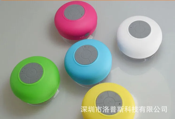Portable Mini Wireless Waterproof Bluetooth Speaker with Mic Shower Car Handsfree Receive Call & Music Suction Phone Mic|bluetooth headset for