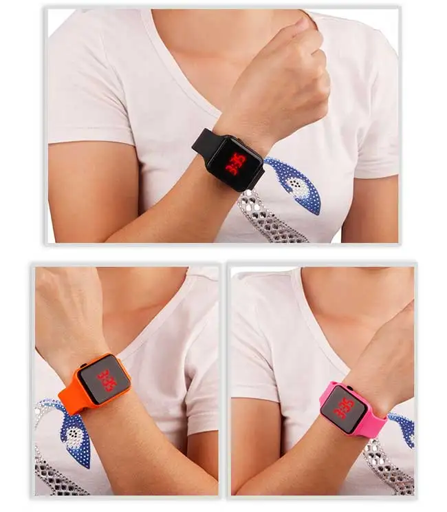 Mens Sport Watch Square LED Student Adult Couple Electronic Digital Clock Hodinky digital relogio femin | Наручные часы