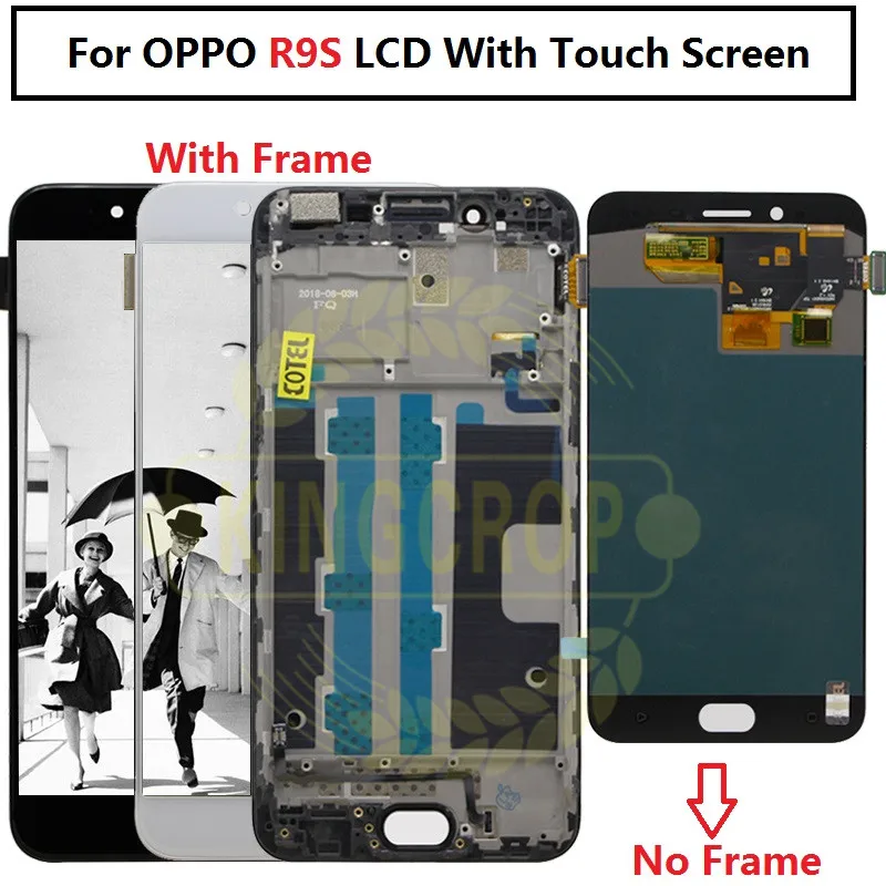 ЖК экран для OPPO R9S R9 S + сенсорный дигитайзер с рамкой замены в сборе oppo R 9 r9s
