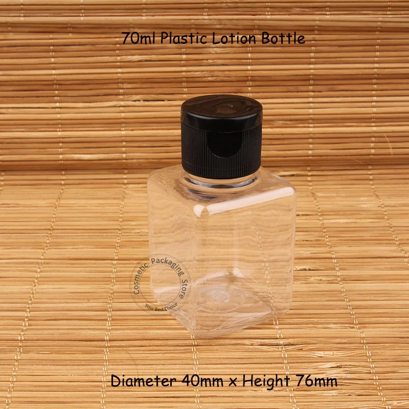30pcs/Lot Promotion Empty 70ml Plastic Flip Cap Lotion Bottle Small Women Cosmetic Container Clamshell Packaging Refillable | Красота и