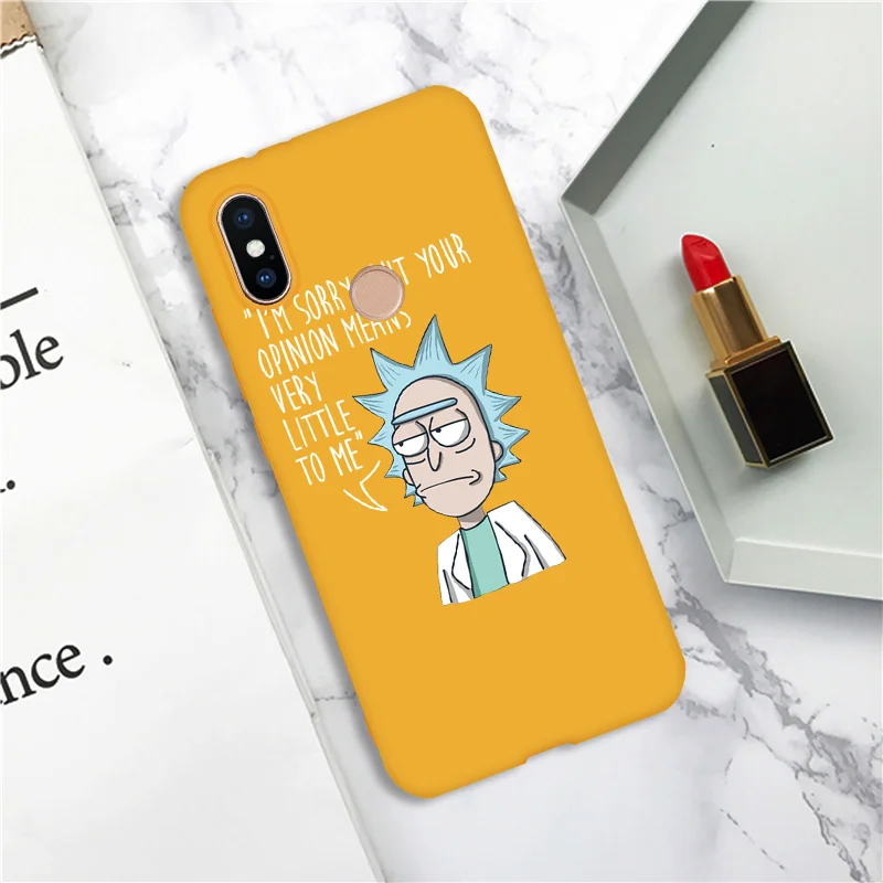 Матовый чехол из ТПУ с забавным рисунком Рика и Морти для Xiaomi mi 9T Pro A1 A2 6X5X8 Lite 9 SE Red mi K20 7A S2 Note 7 Pro Fundas