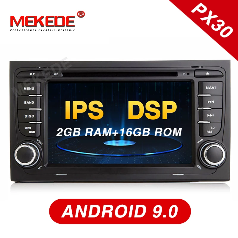MEKEDE ips DSP 2 Din Android 9 0 Автомагнитола Автомобильный GPS DVD плеер для автомобиля Audi A4 S4 RS4