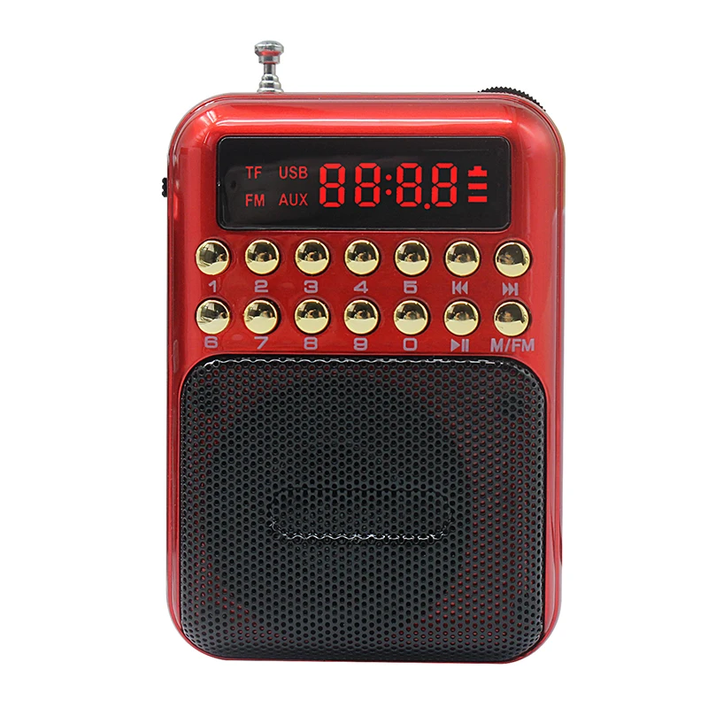 Мини FM компактный Цифровой мини динамик портативный радио приемник Supprot USB TF
