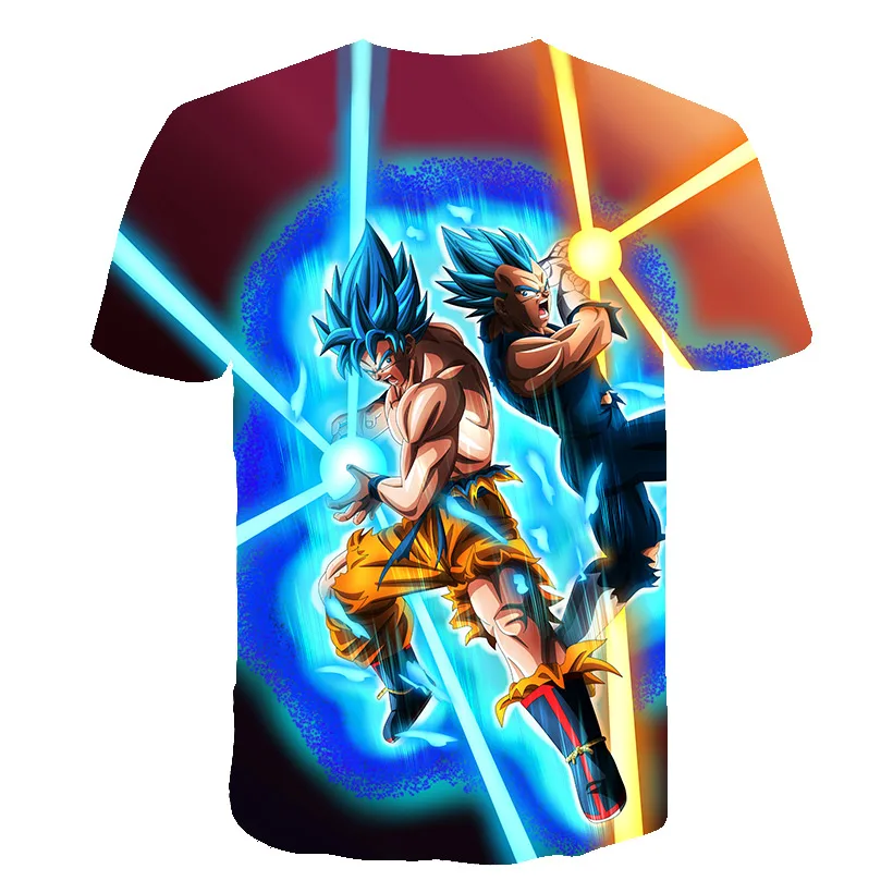 Летние дети Dragon Ball Z футболка 3D с принтом из аниме Goku Вегета футболки рубашка "драгонболл" полиэстер детская одежда