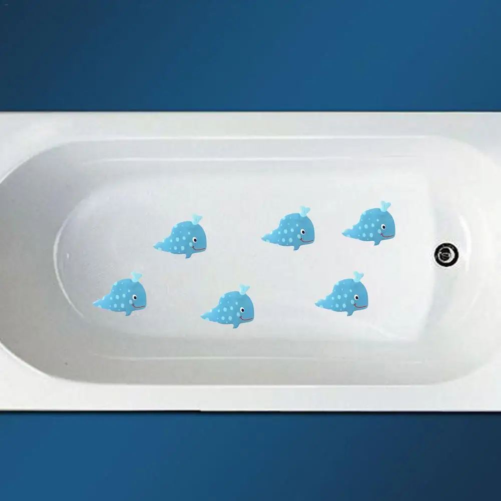 5 Pcs Innovative Whale Or Shark Pattern Non Slip Bath Stickers Strong Adhesive Tub For Bathroom Mat Shower Room Floor | Дом и сад