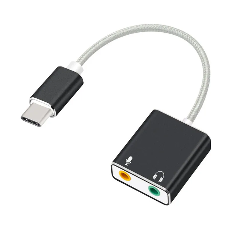 7 1 внешняя звуковая карта Type C USB 3 Для Macbook Pro Air с 5 мм аудио разъемом для наушников