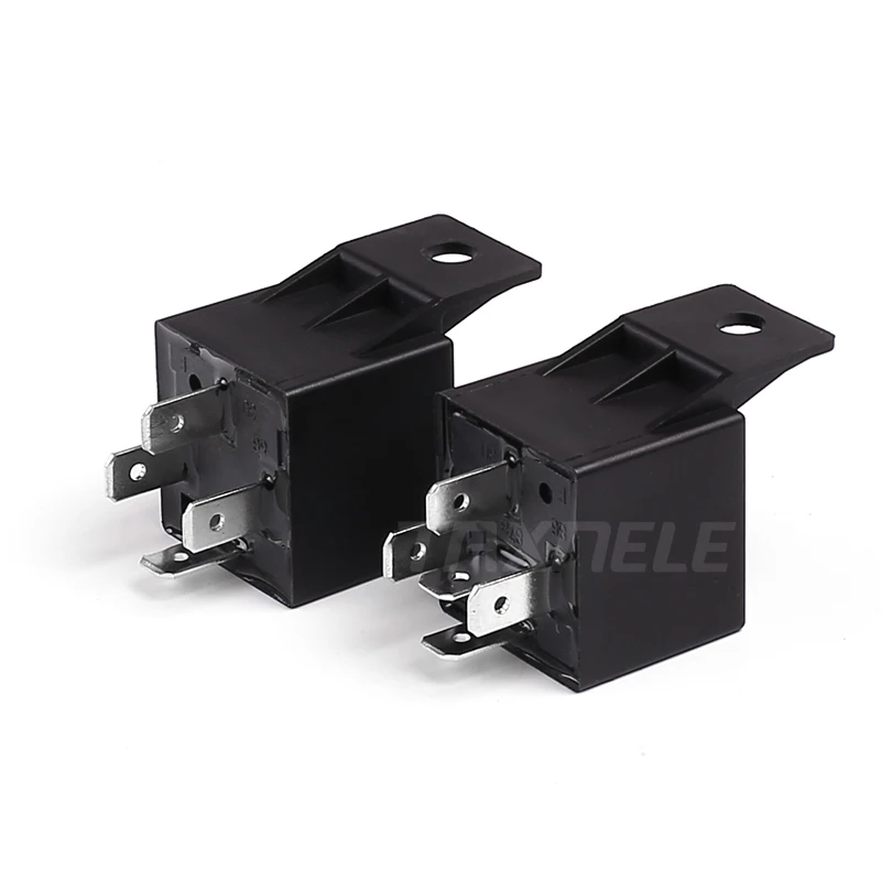 Набор из 5 штук автомобильных реле JD1914 JD1912 водонепроницаемых 12В 40А 4Pin 5Pin 1NO 1NC с разъемом, универсальные.