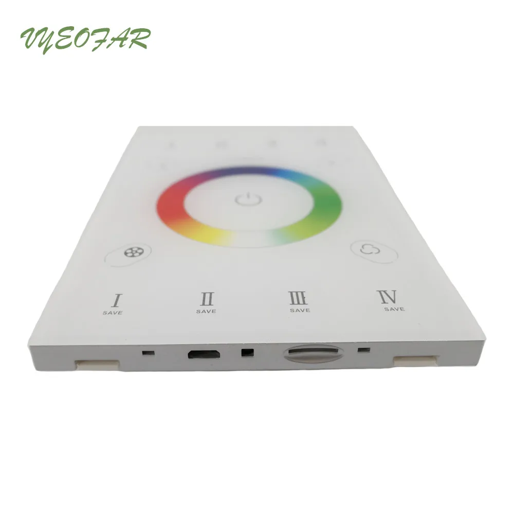Led RGB контроллер UX7 Стекло сенсорный Панель RF 2,4 ГГц и DMX512 мульти-зона 4 зоны РФ Беспроводной дистанционного R4-5A R4-CC R4-3A приемник