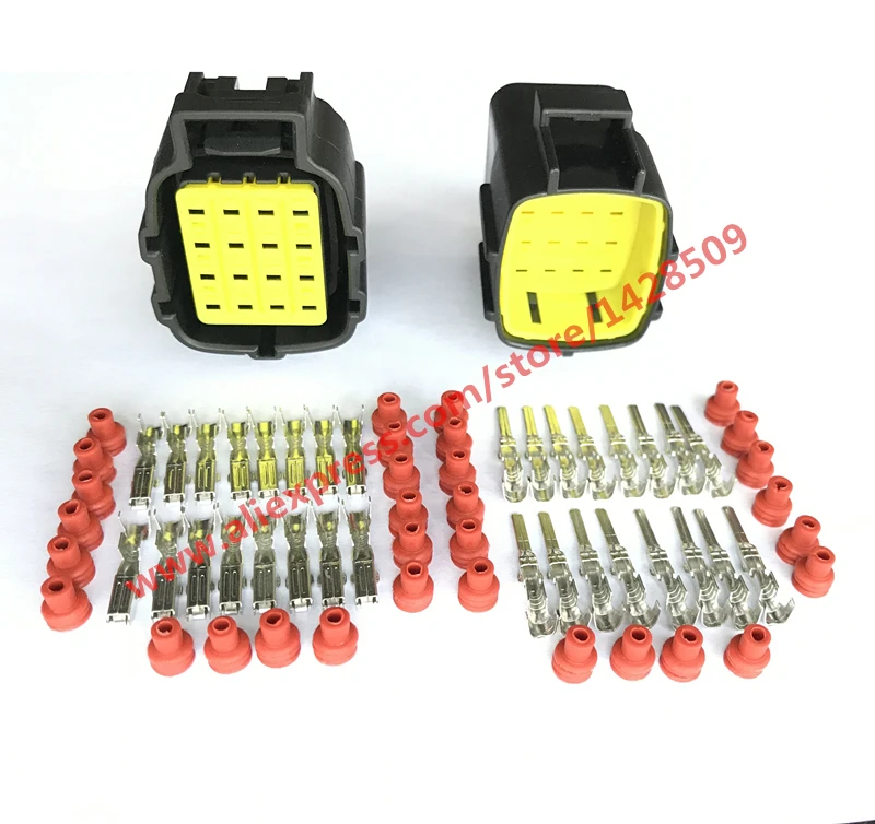 20 комплектов Tyco/Amp 16 способов/Pin авто разъем для Denso 368047 1/368049 1 368050 женский и мужской