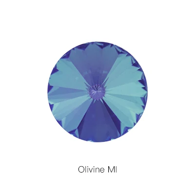 olivine MI Высокое качество стекло кристалл риволи стразы Pointback пришить на камень для рукоделия свадьбы для украшения одежды ткань - Цвет: olivine MI
