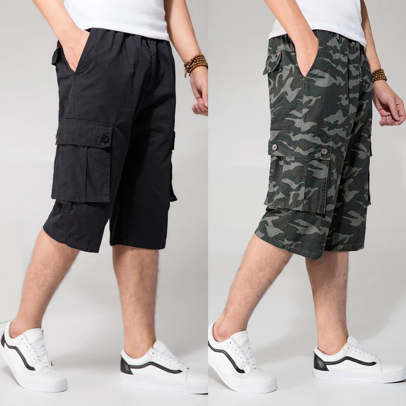 

Men's Large Size Shorts New Summer Men Cotton Loose Short Pants Tooling shorts Men Elastic Waist Casual Shorts Szie 6XL