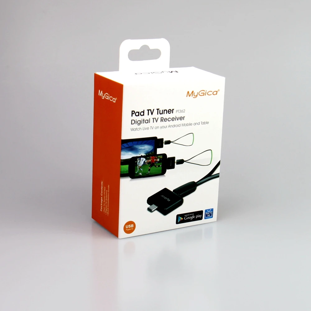 Тип-c USB тюнер pad HD tv stick-Geniatech MyGica PT362 смотреть DVB-T2/-T на Android телефон/Pad-H.265/H.264 Full HD DVB T2 получить
