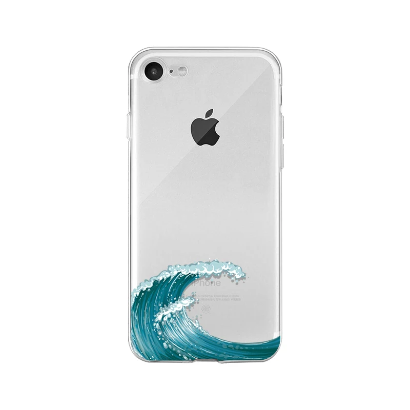 A9 Ruicaica японский art wave прозрачный мягкий чехол для телефона iPhone X XS MAX 6 6 S 7 7 plus 8 8 Plus 5 5S XR - Цвет: A9