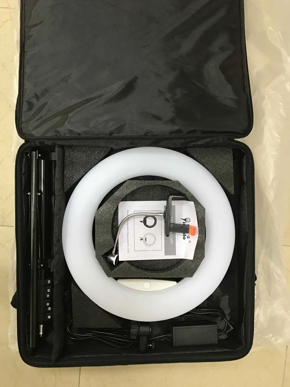 Black Portable lamp bag For Ring LED soft hard frame Shoulder bags handbag CD50 | Электроника