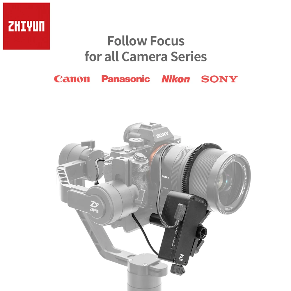 Zhiyun официальный кран 2 Servo Follow Focus для всех камер Canon Nikon Sony Panasonic DSLR с Handeld