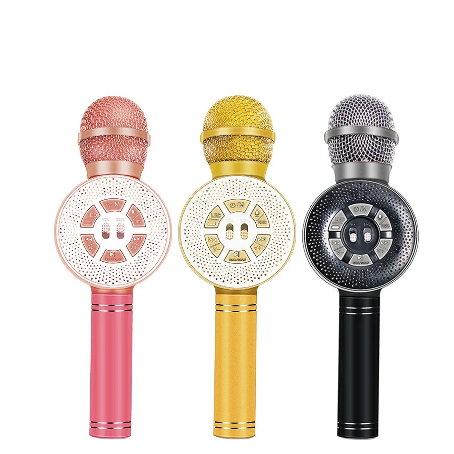 WS669 беспроводной Bluetooth караоке микрофон динамик портативный музыкальный плеер