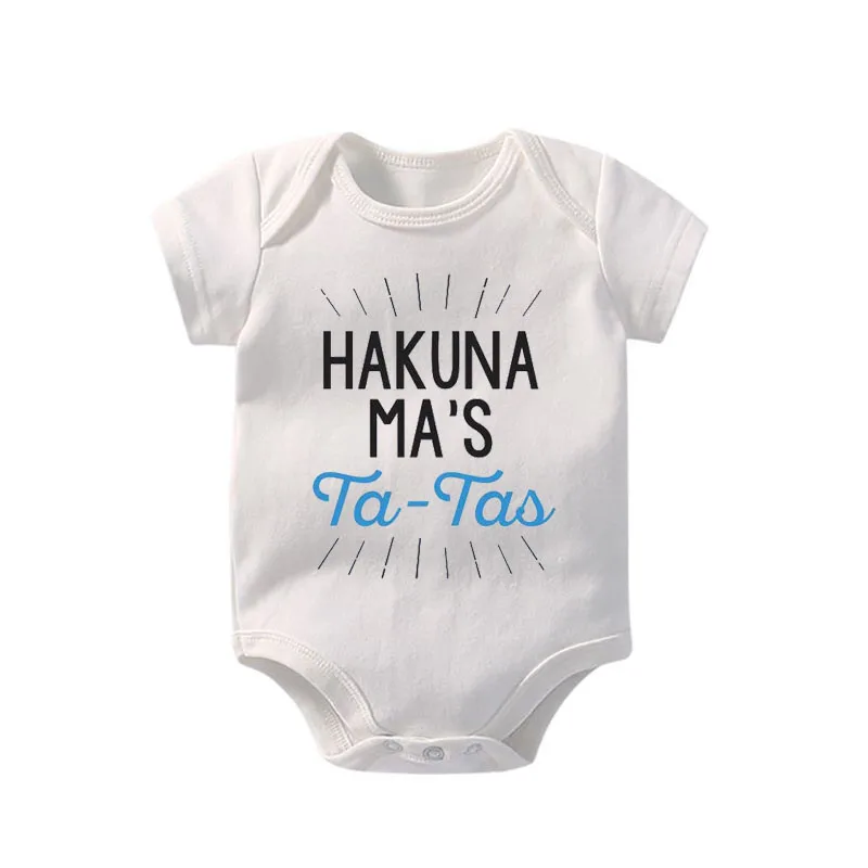 

YSCULBUTOL new design fashion hakuna ma's ta~ta Bodysuit customized baby boy girl clothes Short Sleeve Infant Toddlers 0-12M