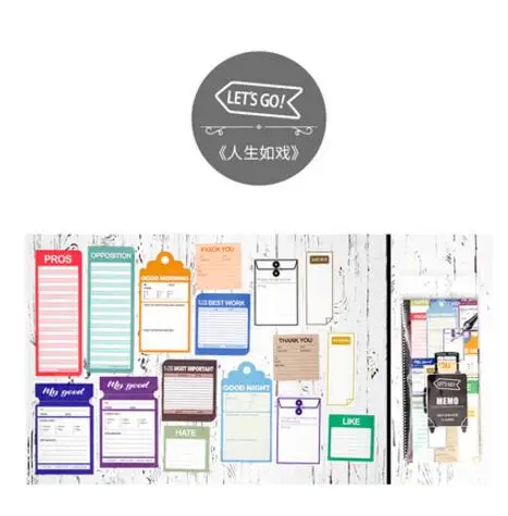 Let's Go Trip memo pad Sticky Notes Escolar Papelaria наклейка-закладка для школьных принадлежностей - Цвет: 05