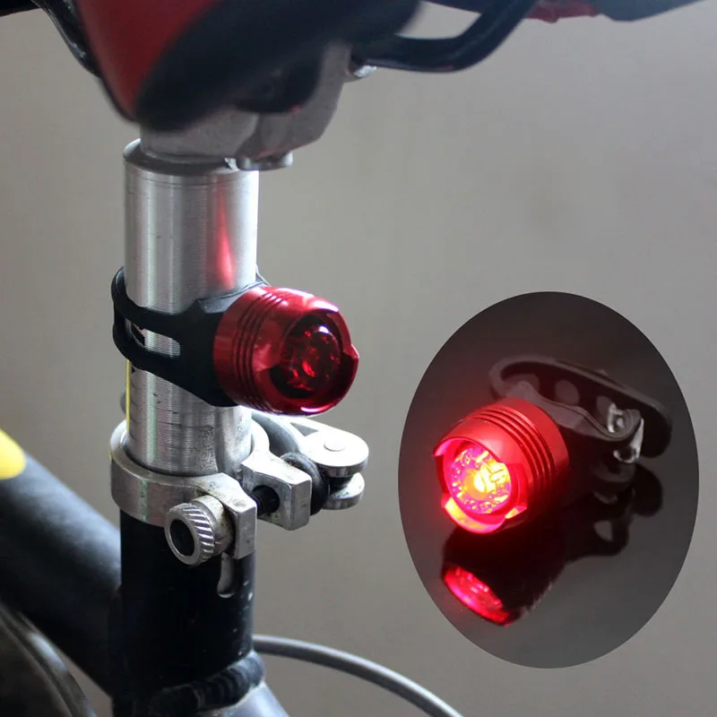 Red red light 1 шт. светодиодный фонарь для велосипеда, водонепроницаемый, велосипедный, передний, задний, красный/белый, мигающий светильник Предупреждение ющий, велосипедный фонарь, предупреждающий, велосипедный светильник - Цвет: Red red light