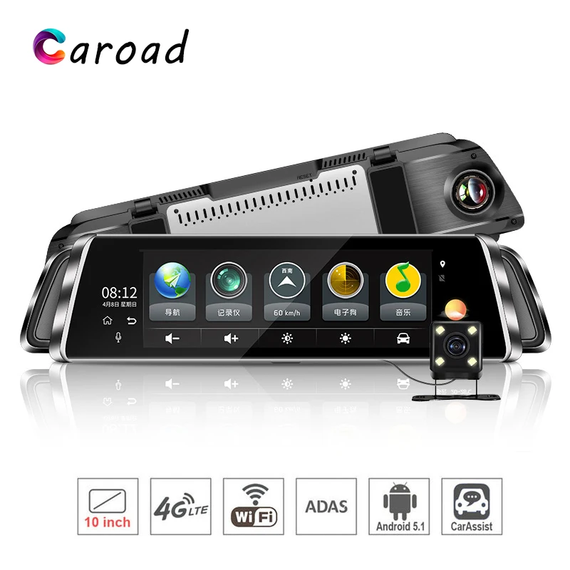 Caroad камера заднего вида android gps навигатор 4 г Wi Fi ADAS Avtoregistrator Full HD 1080 P двойной