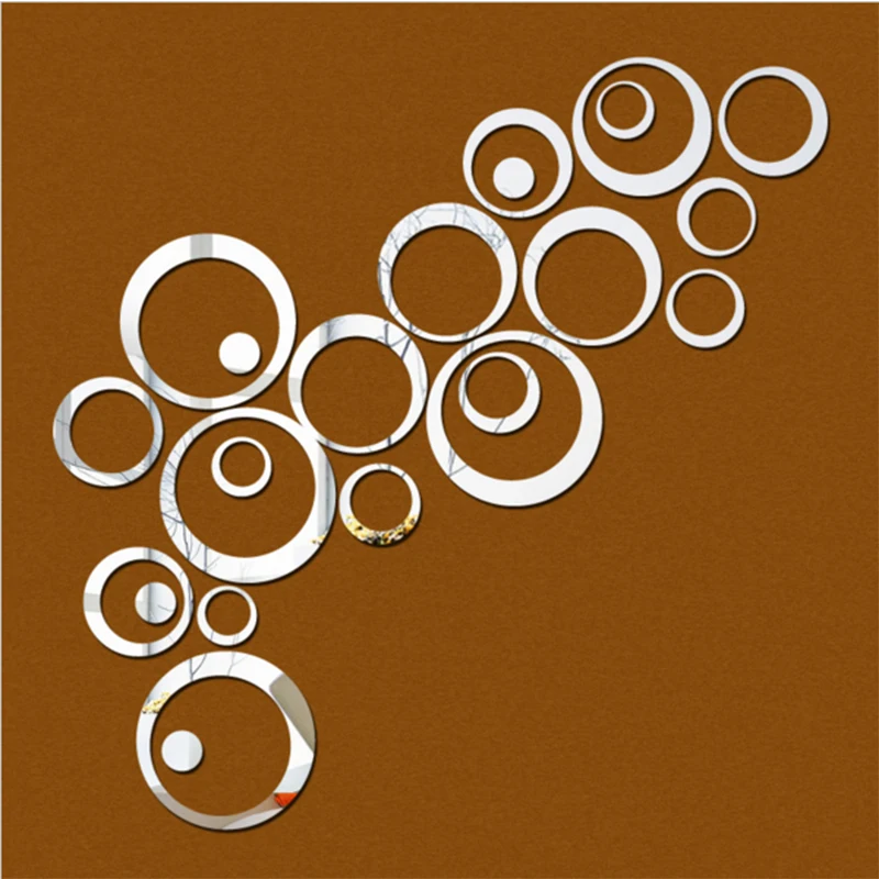 Современные акриловые 3d наклейки реальные 2020 украшение дома кольцо зеркальные