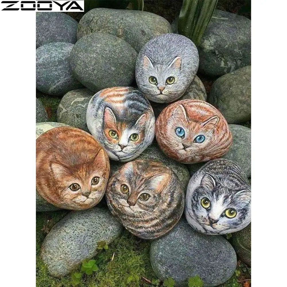 ZOOYA DIY Набор Алмазная картина кошка полная квадратная/круглая вышивка продажа