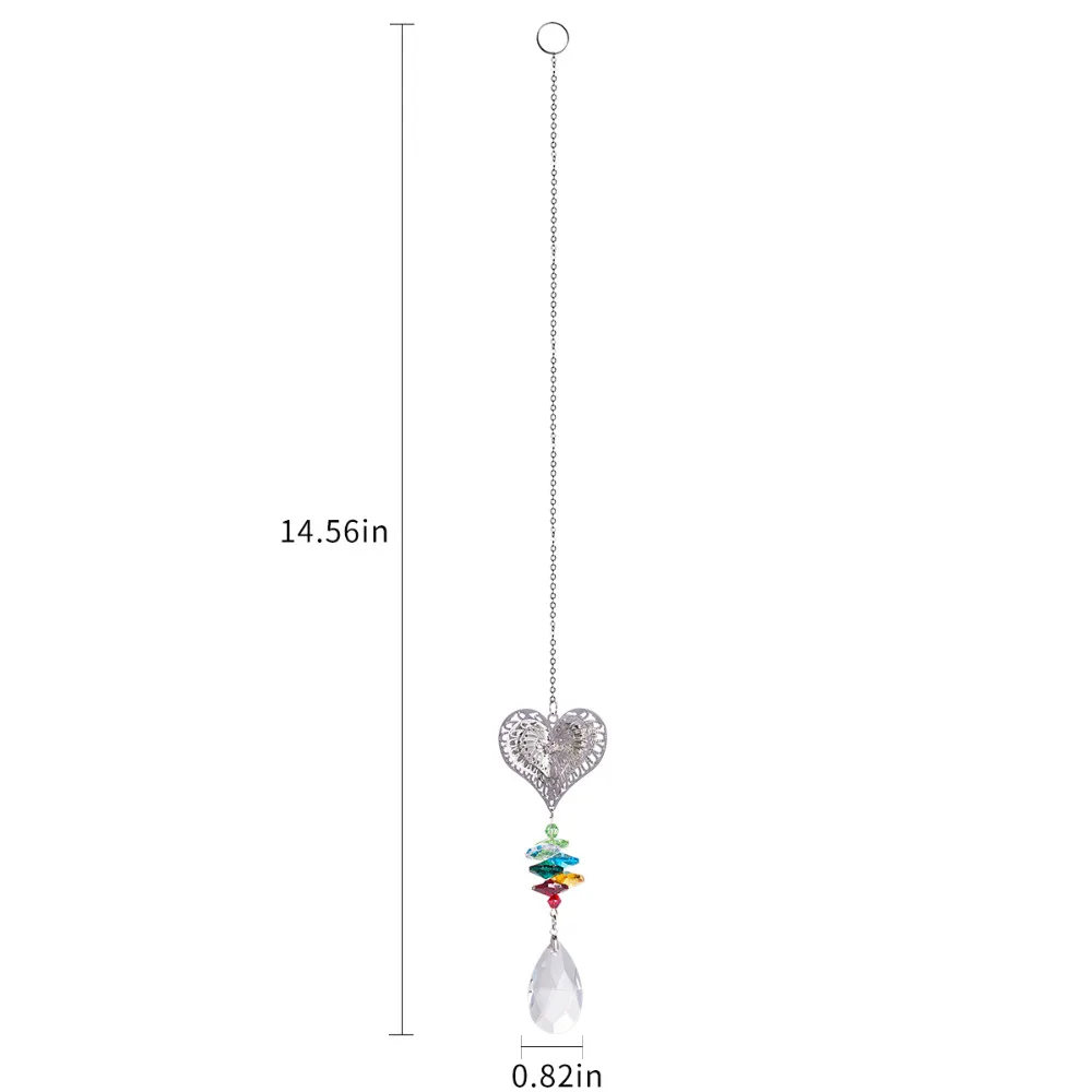 3D вогнутое сердце подвесные люстры Suncatchers для офис украшения сада висит подвески автомобиля завод окна