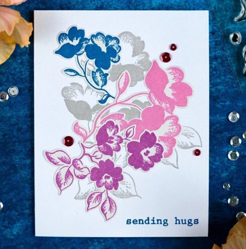 Новые матовые цветочный сад прозрачный силиконовый Stamp Set DIY