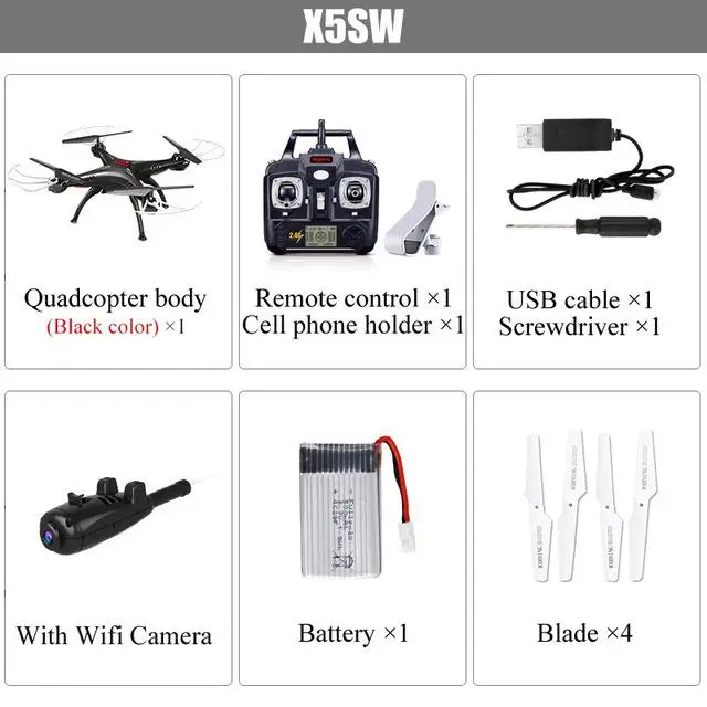 Дрон SYMA X5SW с Wi-Fi камерой в режиме реального времени передача FPV Квадрокоптер (X5C