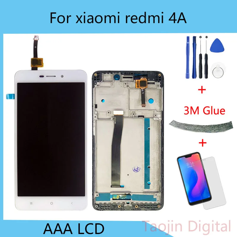 ЖК дисплей для XIAOMI Redmi 4A сенсорный экран дигитайзер замена с рамкой|Экраны