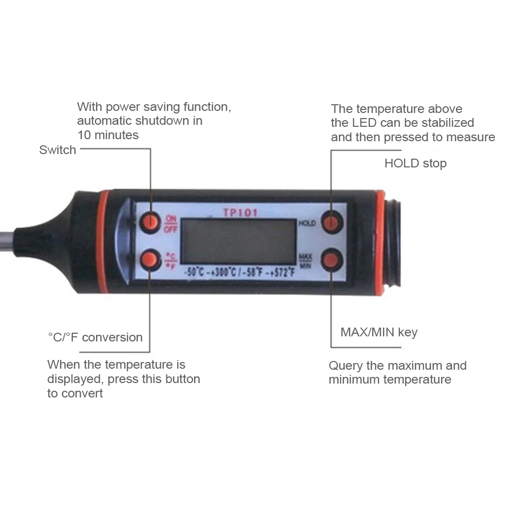 Probe BBQ Digital Meat Thermometer Kitchen Electronic Cooking Tools | Дом и сад