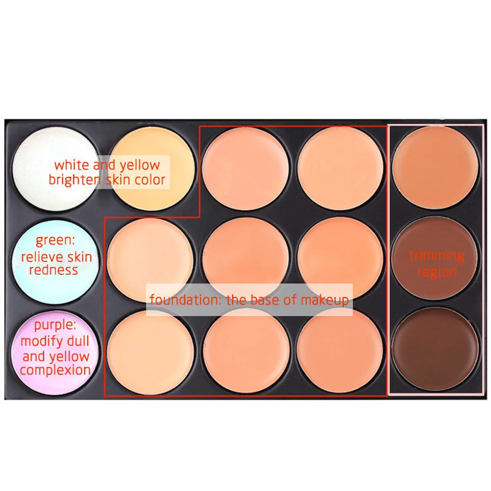 15 цветов консилер контурирующий макияж набор крем на основе профессионального