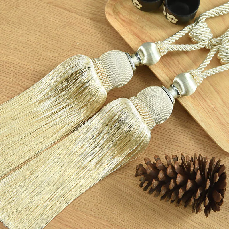 

1 Pair Curtain Tie Backs Hanging Balls Tassels for Livingroom Bedroom Curtains Holder Accessories Cortinas Tassel cp085&B