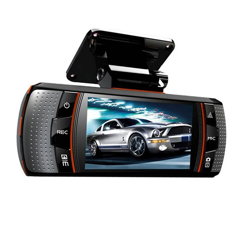Автомобильный видеорегистратор 2 7 дюймов с двумя объективами поддержка GPS трекер