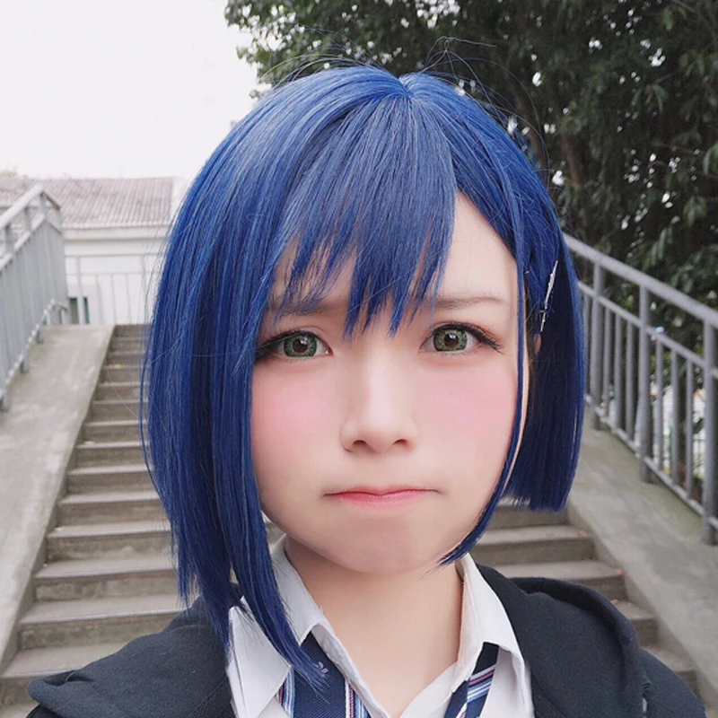 Новое поступление дорогой в FRANXX 015 Ichigo короткий синий парик синтетические волосы