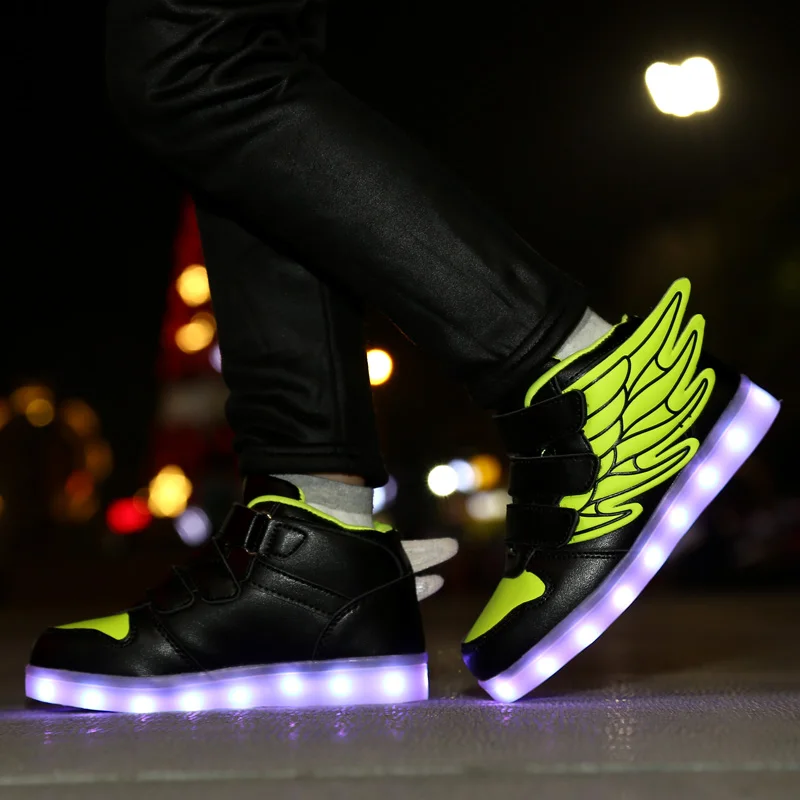 2019 Wing kids light up shoes with Remote Controller for children boy&ampgirl luminous sneakers Glowing | Детская одежда и обувь