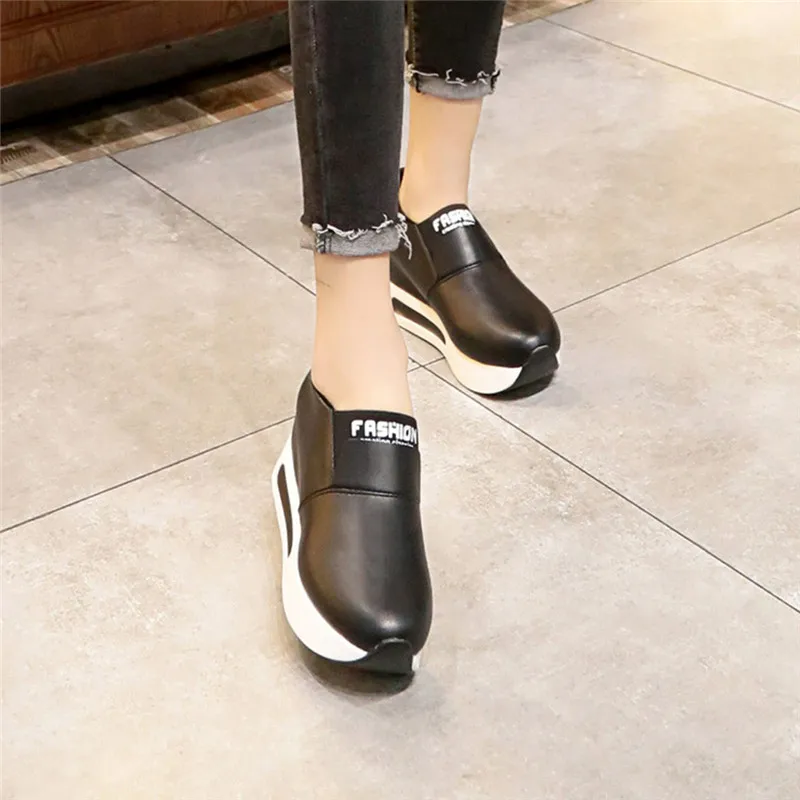 Женские туфли на платформе модные кроссовки лоферы женская обувь толстой