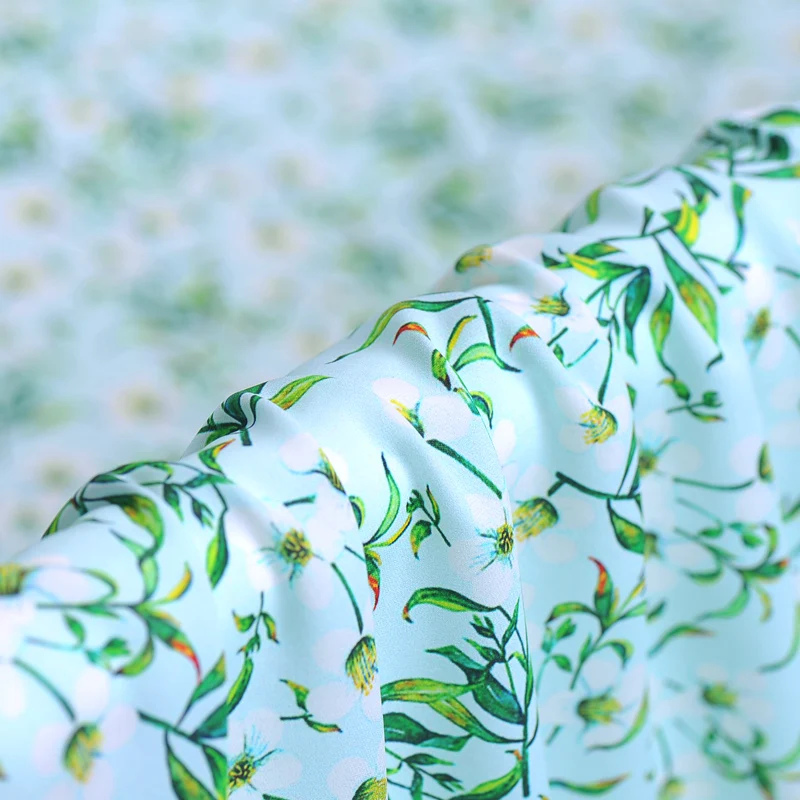 

112cm anti-wrinkle silk fabric stretch double Joe silk fabric soft digital inkjet silk fabric wholesale silk cloth