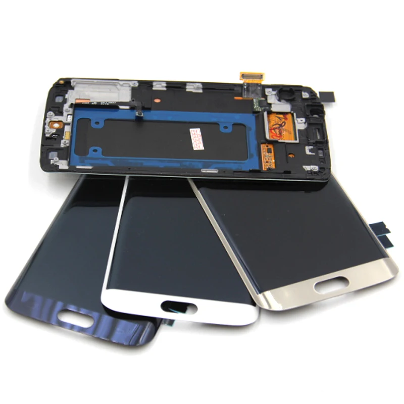 Цвета: голубой золотистый для Samsung Galaxy S6 Edge G925F ЖК дисплей Дисплей Сенсорный экран