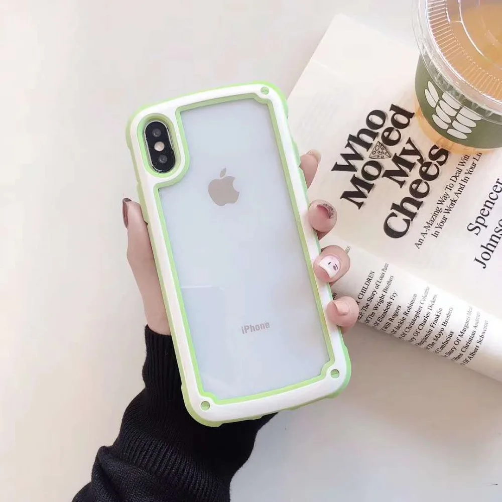 GlamPhoneCase цветной прозрачный чехол для iPhone XS Max XR X 8plus 8 7plus 7 6 S/6 Plus жесткий | Мобильные