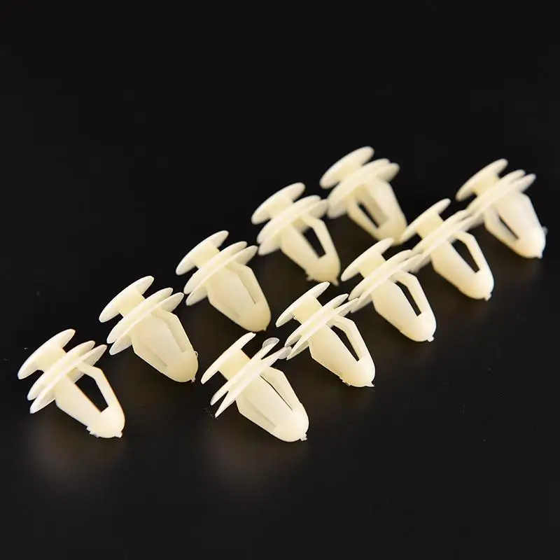 

10Pcs Plastic universal Interior Door Card /Trim Clips Car Door Panel Snap Push Pin wholesale Car Interior Accessories 8 mm