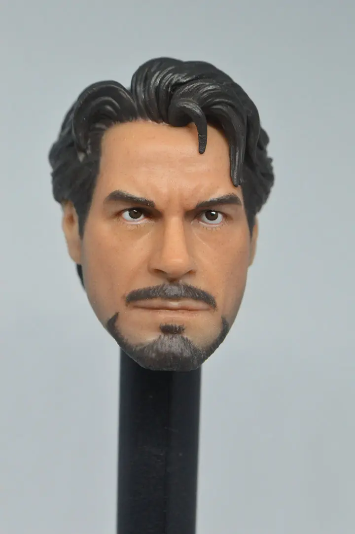 Изготовленный На Заказ 1/6 Tony Stark Head Sculpt для Броня Железного человека тестирование