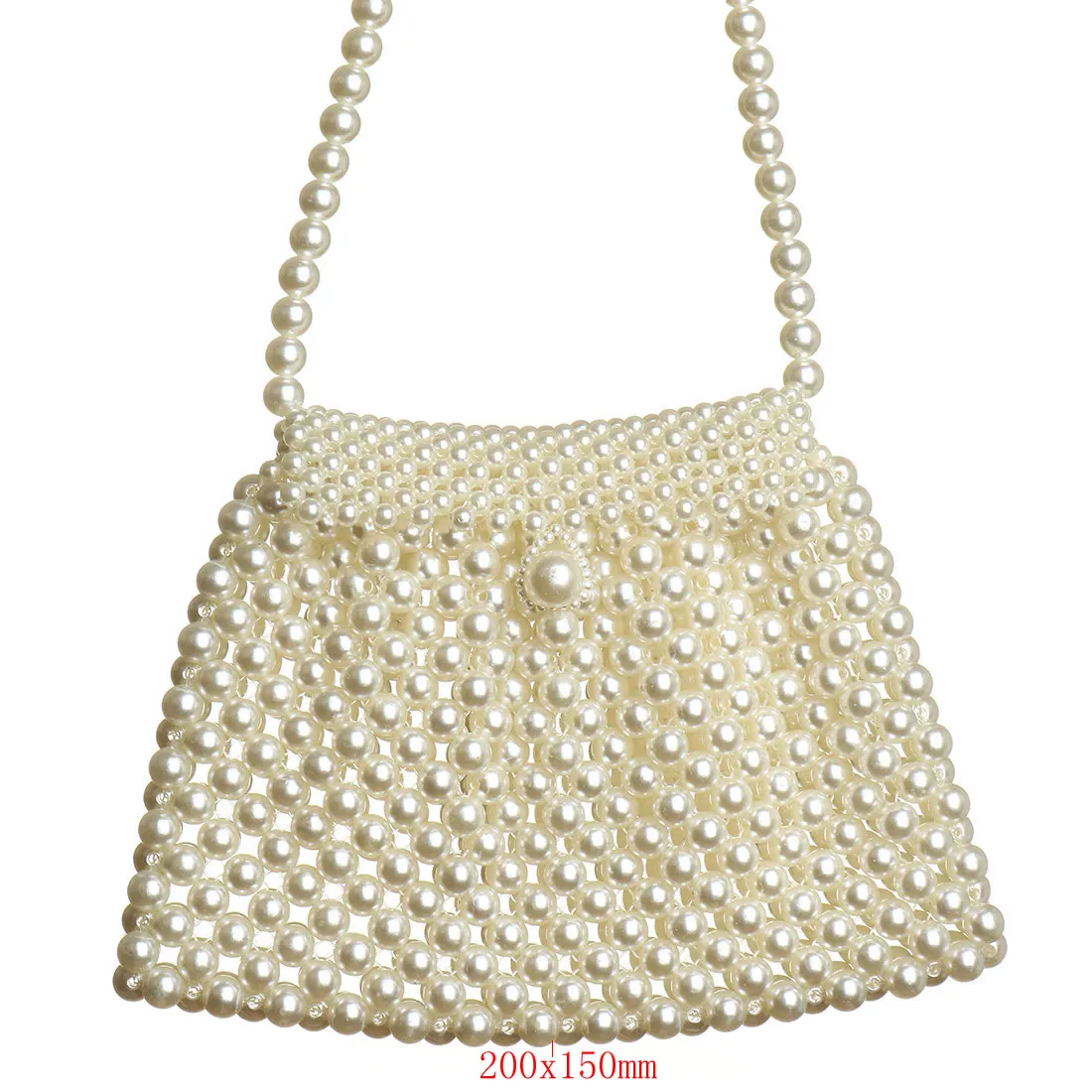 

Новая модная маленькая мини-сумка с жемчугом, Женский кошелек и сумочка для девушек, полый стеклянный жемчуг, цвет белый, 2019