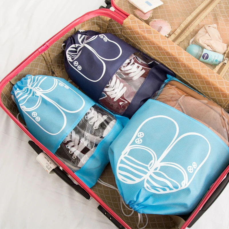 Мультяшный дорожный органайзер сумка для обуви пылезащитный чехол на шнурке